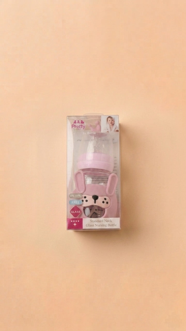Standard Neck Glass Nursing Bottle with Protective Silicone Sleeve